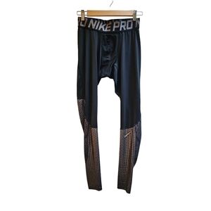 Nike Pro Boy's Leggings with Mesh Grafic Print, Size Large (Boys)